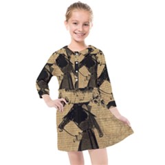 Vintage 1060201 1920 Kids  Quarter Sleeve Shirt Dress