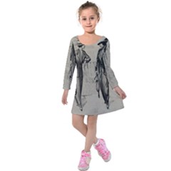 Vintage 1060195 1920 Kids  Long Sleeve Velvet Dress