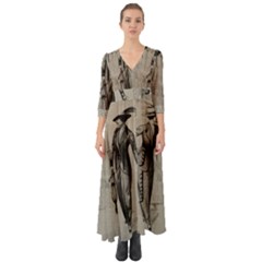 Vintage 1060195 1920 Button Up Boho Maxi Dress