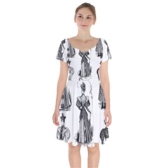 Vintage 1064131 1920 Short Sleeve Bardot Dress