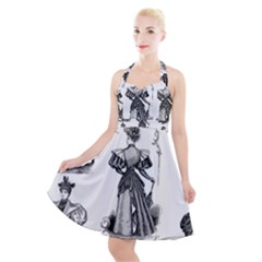 Vintage 1064131 1920 Halter Party Swing Dress 