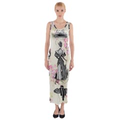 Vintage 1064132 1920 Fitted Maxi Dress