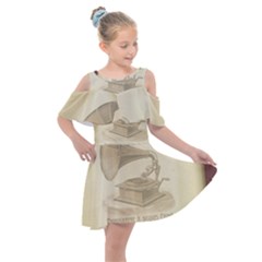 Vintage 979490 1280 Kids  Shoulder Cutout Chiffon Dress