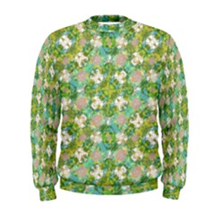 Vintage Floral Print Collage Pattern Men s Sweatshirt