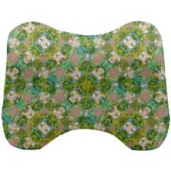 Vintage Floral Print Collage Pattern Head Support Cushion