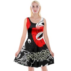 Red Poppy Flowers On Gray Background By Flipstylez Designs Reversible Velvet Sleeveless Dress