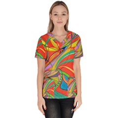 Love Women s V-neck Scrub Top by nicholakarma