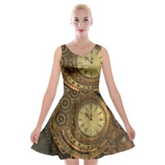 Awesome Steampunk Design, Clockwork Velvet Skater Dress by FantasyWorld7