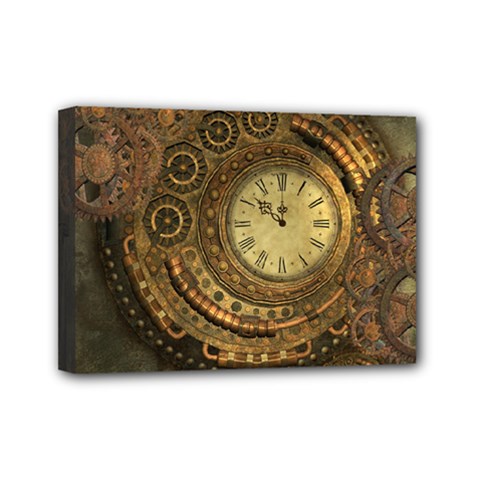 Awesome Steampunk Design, Clockwork Mini Canvas 7  X 5  (stretched) by FantasyWorld7