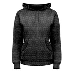 Wavy Grid Dark Pattern Women s Pullover Hoodie