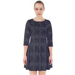 Wavy Grid Dark Pattern Smock Dress by dflcprints