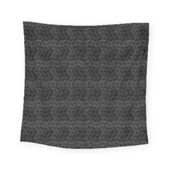 Wavy Grid Dark Pattern Square Tapestry (small) by dflcprints