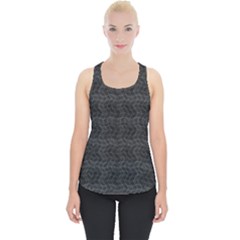 Wavy Grid Dark Pattern Piece Up Tank Top by dflcprints