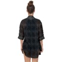 Wavy Grid Dark Pattern Open Front Chiffon Kimono View2