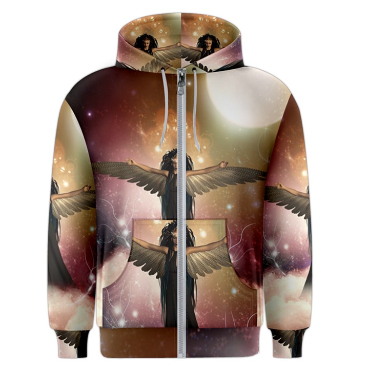 Awesome Dark Fairy In The Sky Men s Zipper Hoodie