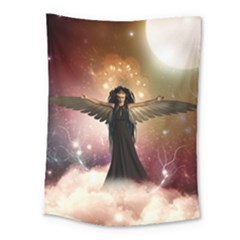 Awesome Dark Fairy In The Sky Medium Tapestry by FantasyWorld7