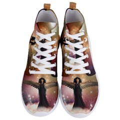 Awesome Dark Fairy In The Sky Men s Lightweight High Top Sneakers by FantasyWorld7