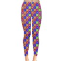 Numbers And Vowels Colorful Pattern Leggings  View1