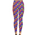 Numbers And Vowels Colorful Pattern Leggings  View2