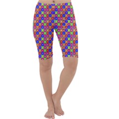 Numbers And Vowels Colorful Pattern Cropped Leggings  by dflcprints