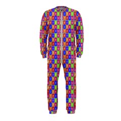 Numbers And Vowels Colorful Pattern Onepiece Jumpsuit (kids)