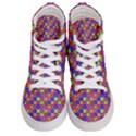 Numbers And Vowels Colorful Pattern Women s Hi-Top Skate Sneakers View1