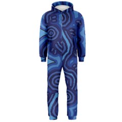 Aboriginal Art - Travel  Hooded Jumpsuit (men) 