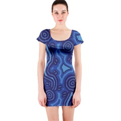 Aboriginal Art - Travel  Short Sleeve Bodycon Dress