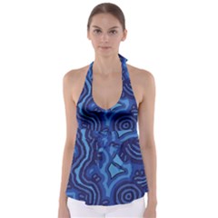 Aboriginal Art - Travel  Babydoll Tankini Top by hogartharts