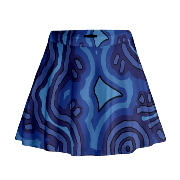 Aboriginal Art - Travel  Mini Flare Skirt