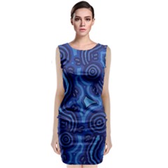 Aboriginal Art - Travel  Sleeveless Velvet Midi Dress