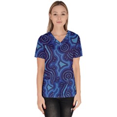 Aboriginal Art - Travel  Women s V-neck Scrub Top by hogartharts