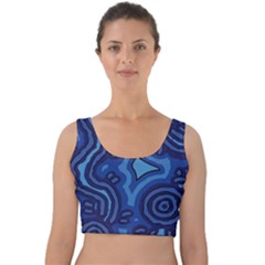 Aboriginal Art - Travel  Velvet Crop Top by hogartharts