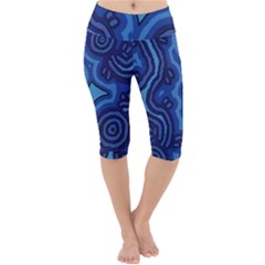 Aboriginal Art - Travel  Lightweight Velour Cropped Yoga Leggings by hogartharts