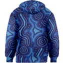 Aboriginal Art - Blue Campsites Kids Zipper Hoodie Without Drawstring View2