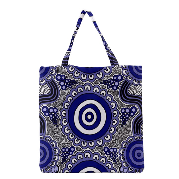 Aboriginal Art - Gathering Grocery Tote Bag