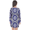 Aboriginal Art - Gathering Long Sleeve Chiffon Shift Dress  View2