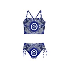 Aboriginal Art - Gathering Girls  Tankini Swimsuit