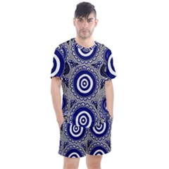 Aboriginal Art - Gathering Men s Mesh Tee And Shorts Set