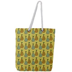 Pears Yellow Full Print Rope Handle Tote (large) by snowwhitegirl