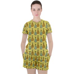 Pears Yellow Women s Tee And Shorts Set