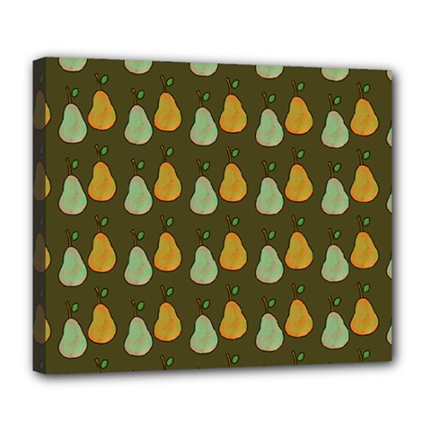 Pears Brown Deluxe Canvas 24  X 20  (stretched) by snowwhitegirl