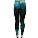 Galaxy Sky Blue Green Leggings  View2