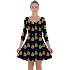 Pears Black Quarter Sleeve Skater Dress by snowwhitegirl