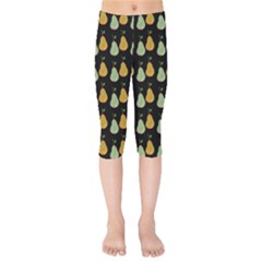 Pears Black Kids  Capri Leggings  by snowwhitegirl