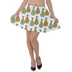 Pears White Velvet Skater Skirt