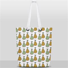 Pears White Full Print Rope Handle Tote (small) by snowwhitegirl