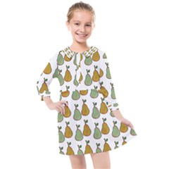 Pears White Kids  Quarter Sleeve Shirt Dress