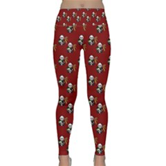 Panda With Bamboo Red Lightweight Velour Classic Yoga Leggings