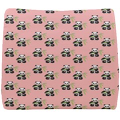 Panda With Bamboo Pink Seat Cushion